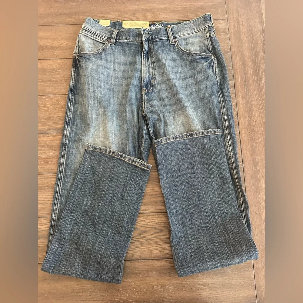Wrangler Retro Slim Straight Denim Jeans‎ Size 36x38 New With Tags - Picture 2 of 6